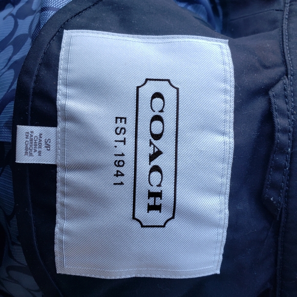 Gently used black Coach coat - Picture 6 of 11